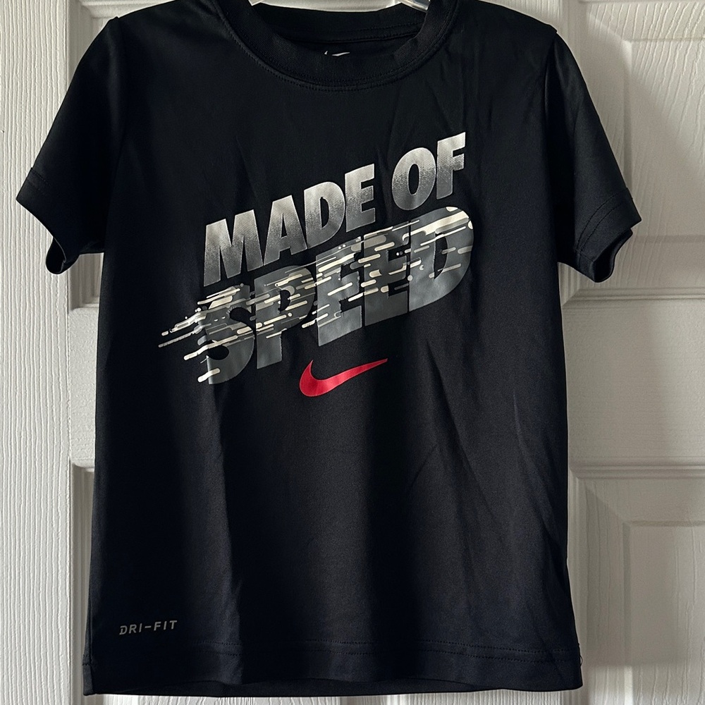 Nike Kids Black 'Made of Speed' Tee